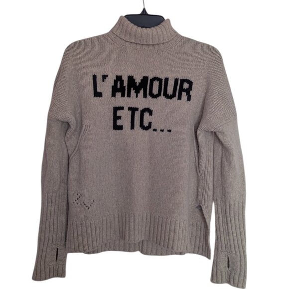 Zadig & Voltaire Alma L’Amour Etc Merino Wool Turtleneck Sweater XS - Picture 2 of 9